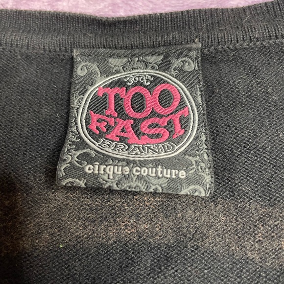 Authentic vintage Too Fast Pentagram Cropped Cardigan, circa 2014 - Picture 5 of 10